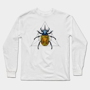 Geo Grunge Beetle Long Sleeve T-Shirt